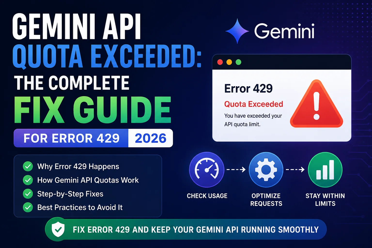Gemini API Quota Exceeded: The Complete Fix Guide for Error 429 [2026]